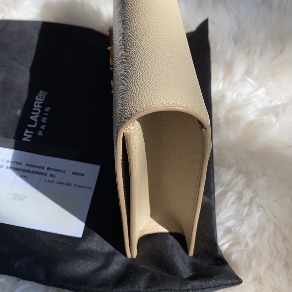SAINT LAURENT YSL Bo monagram clutch 2017 nude - Picture 2 of 5
